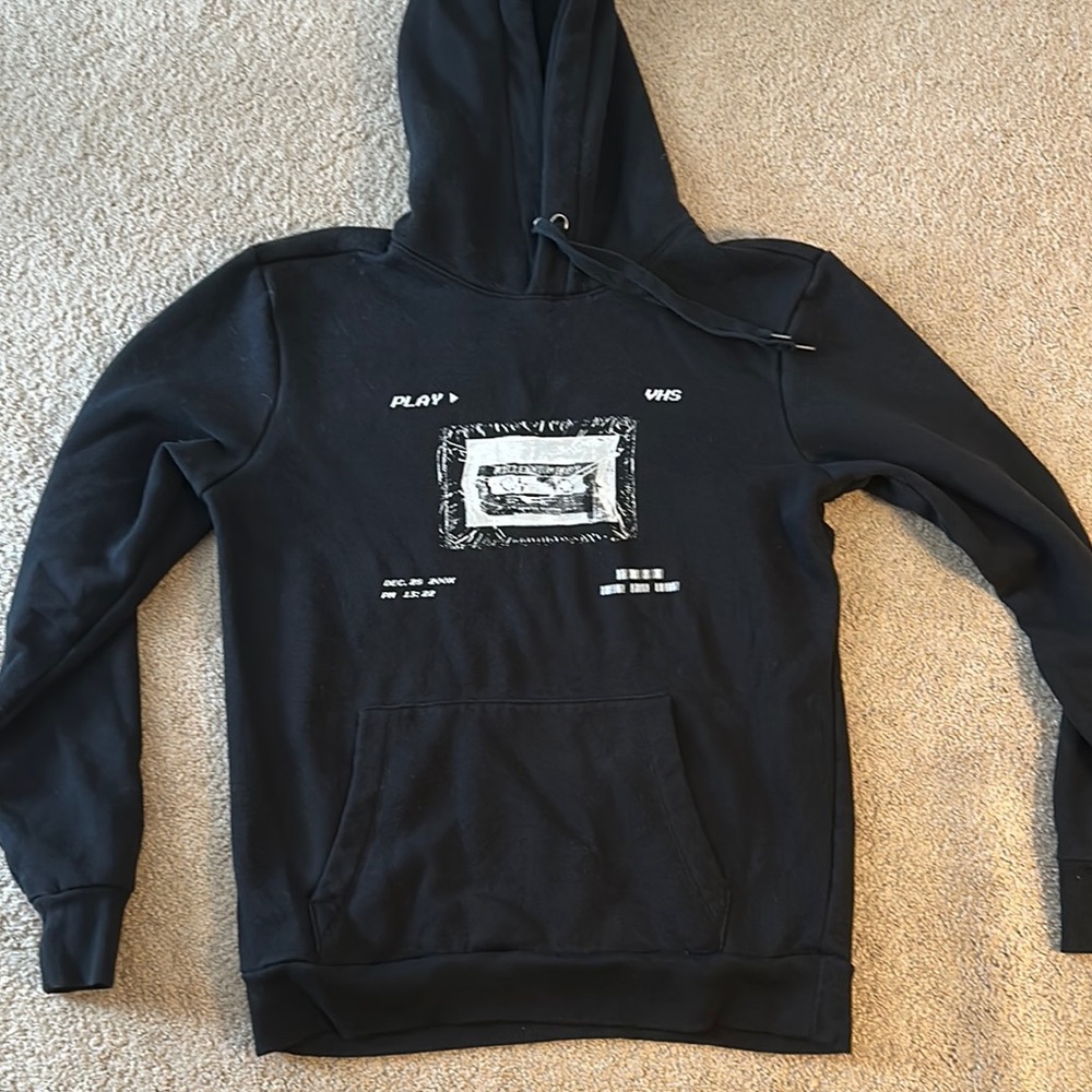 No Boundaries Black Graphic Hoodie